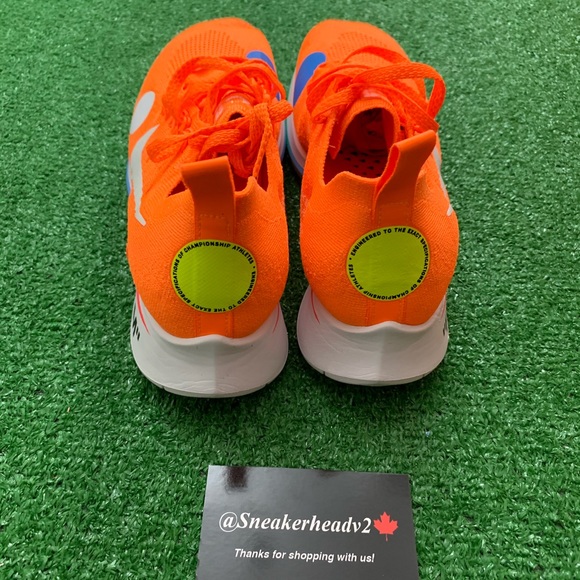 -Edm- 🍊*NEW* OFF-WHITE x Nike Zoom Fly Mercurial Total Orange 2018 (Sz 8) - Picture 7 of 16